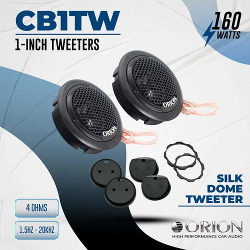 Vista 2 de ORION Serie Cobalt CB1TW - Altavoces de agudos de cúpula de seda de 1" Montaje en superficie/empotrado/angular, 40W RMS, 160W máx - Altavoz