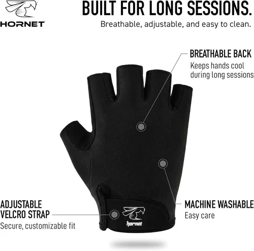 Vista 5 de Guantes de remo Hornet Watersports, ideales para remo en interiores, remo con espadilla, kayak, SUP, canoa polinesia, barco dragón y otros deportes