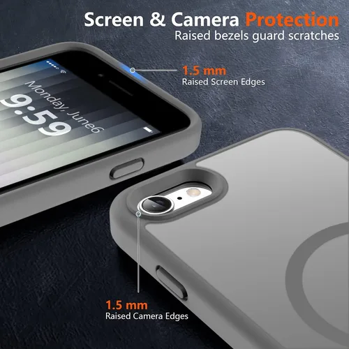 Vista 676 de MOCCA - Funda magnética resistente para iPhone XR de 6.1 pulgadas, compatible con MagSafe, funda con protección contra caídas de grado militar