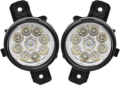 Vista 6 de Lámparas antiniebla de 9 LED con lente de cristal real Compatibles con Nissan Rogue Altima Sentra Maxima Versa Pathfinder (2X)