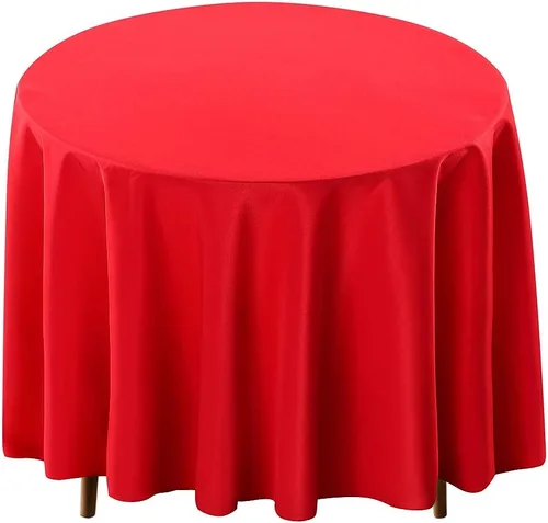 Vista 18 de Surmente Mantel cuadrado para mesas cuadradas o redondas, 100% poliéster, 52 x 52 pulgadas, mantel para bodas, banquetes o restaurantes (negro)