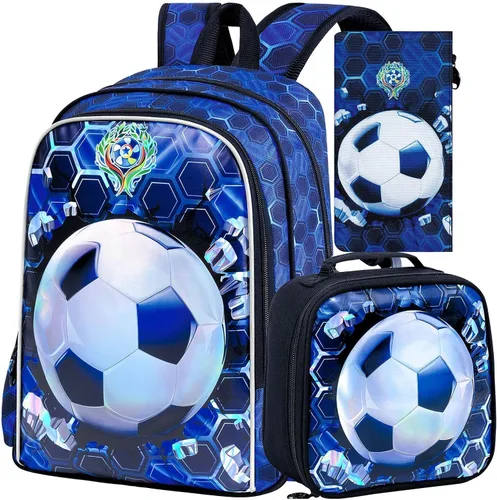 Vista 15 de CCJPX 3Pcs Backpack for Boys, 16 Inch Preschool Elementary Kindergarten School Backpacks and Lunch Box Aa1-dinosaurio Negro