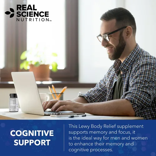 Vista 5 de Real Science Nutrition Ofrece Lew-X - Un suplemento nutricional formulado para el alivio del cuerpo de Lewy para apoyar la memoria y la claridad