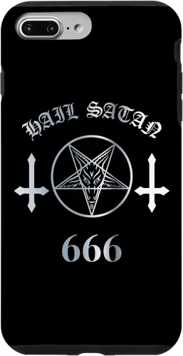 Vista 12 de iPhone 16 Upside Down Cross Satanic Pentagram Hail Satan 666 Case
