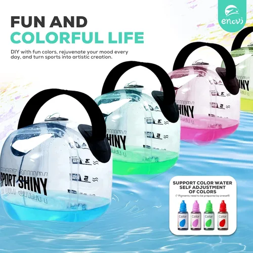 Vista 6 de EasyGo Pesas Rusas, Pesa Rusa Plegable Rellena de Agua, Pesa Rusa Ajustable