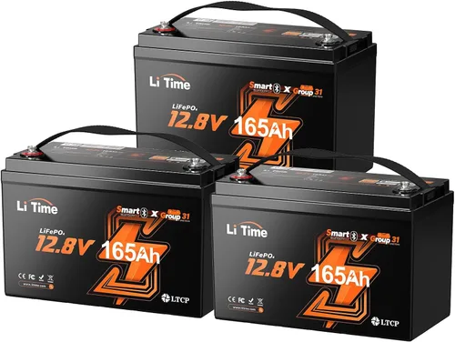 Vista 21 de Litime Batería de litio Xtra-Mini LiFePO4 de 12 V 100 Ah con Bluetooth y BMS de 100 A, mini batería de litio de 12 voltios, máximo 15000 ciclos