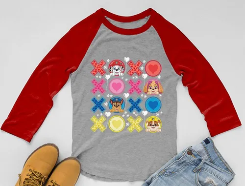 Vista 4 de Paw Patrol - Camiseta de béisbol para niños y niñas, manga 34