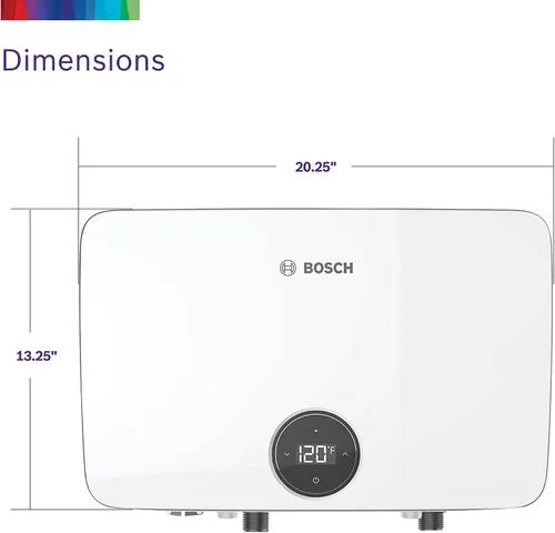 Vista 5 de Bosch Thermotechnology Tronic 6100 - Calentador de agua eléctrico sin tanque, 27 kW, color blanco