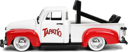 Vista 3 de Jada Toys Tapatio 1:24 1953 Chevy Pick Up - Coche fundido a presión con figura de Charro Man de 2.75 pulgadas, juguetes para niños y adultos