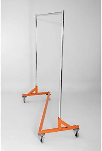 Vista 2 de Only Hangers Perchero resistente de grado comercial Z con base naranja. Diseñado para soportar hasta 400 libras