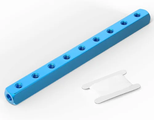 Vista 14 de TAILONZ PNEUMATIC Bloque de aluminio de derivación de 2 vías plateado, distribuidor de aire de distribución de aire de conducto neumático