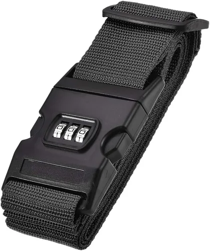Vista 10 de uxcell Correa de equipaje para maleta con hebilla, cerradura de combinación, accesorio de embalaje de viaje de PP ajustable de 0.8 x 2.0 in, azul