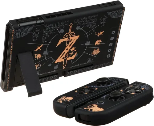Vista 6 de Funda protectora acoplable compatible con interruptor carcasa rígida para controladores Switch y Joy-Con con 4 agarres para el pulgar funda