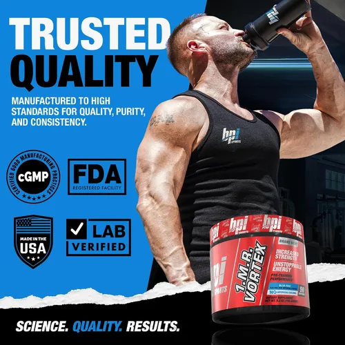 Vista 7 de BPI Sports 1.M.R Ultra Concentrado polvo para antes del ejercicio, 4.9 oz., Azul Raz, 1, 1