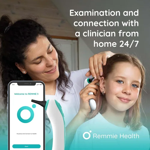 Vista 4 de Cámara inalámbrica con otoscopio para oído - Remmie 3 Otoscopio inteligente registrado por la FDA de próxima generación con cámara de luz