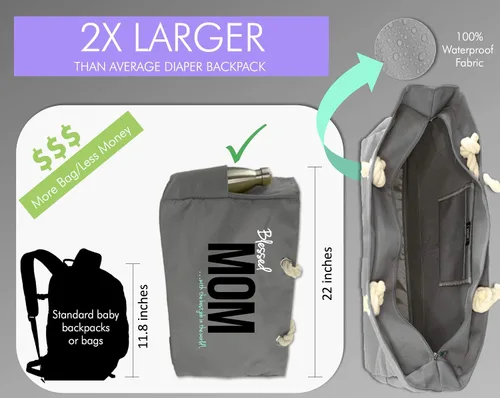 Vista 3 de Keho XXL Ultimate Hospital/Overnight/Pregnancy Mom Bag