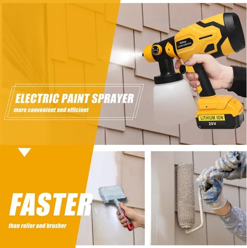Vista 2 de Pulverizador de pintura inalámbrico para batería DEWALT de 20V (batería no incluida), pulverizadores de pintura inalámbricos para interiores