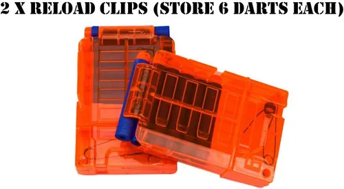 Vista 4 de Juego de accesorios de chaleco táctico para Nerf N-Strike Elite Series con 20 dardos de repuesto, 2 clips de recarga rápida, soporte para munición