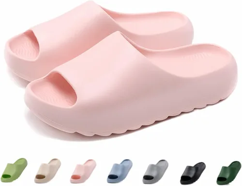 Vista 22 de Sandalias acolchadas para mujeres, hombres y niños, cómodas, antideslizantes, suaves, impermeables, para baño, ducha, sandalias acolchadas de suela