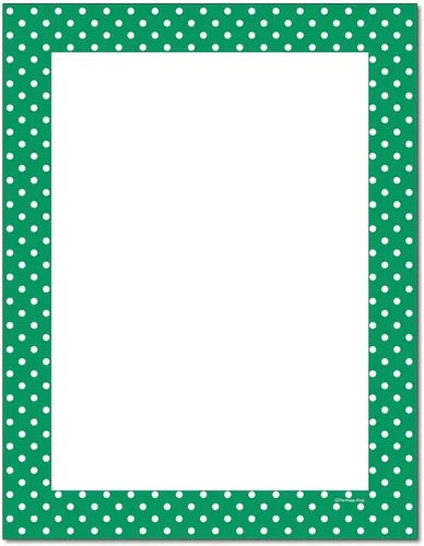 Vista 4 de Papel para impresora láser y de inyección de tinta con membrete de lunares (25 hojas, negro sobre blanco)