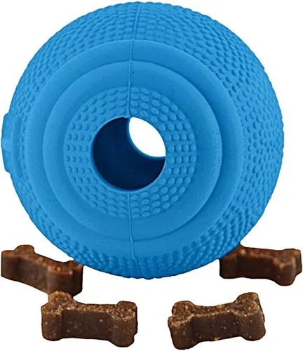 Vista 3 de Tricky Treat Rugby Ball - Dispensador de golosinas para perros, impresionante alivio de ansiedad y aburrimiento, diversión y juguete básico