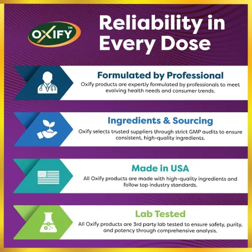 Vista 2 de Oxify 5-HTP 5-hidroxitriptófano 50 mg 120 cápsulas Sin gluten, sin OMG Suplemento fabricado en Estados Unidos