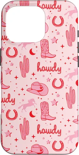 Vista 20 de Funda estética para iPhone 17, diseño de vaquera rosa pastel