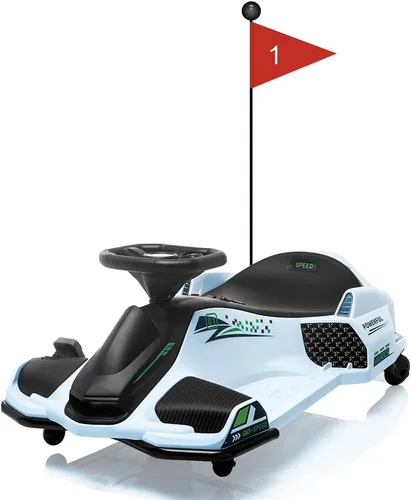 Vista 7 de Coche de deriva para niños de 12 V, motor eléctrico 7ah de 45 W, velocidad Negro