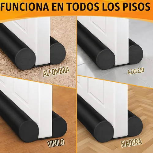 Vista 7 de MAXTID Burlete Grande para Puerta para la Parte Inferior de la Puerta de 30 Pulgadas Bloqueador de Corrientes de Aire Bajo la Puerta Relleno de Negro