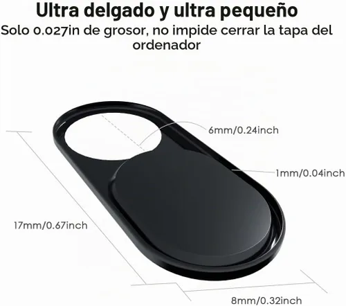 Vista 8 de Funda para cámara web de 0.027 pulgadas, ultra fina, para MacBook Pro, iMac, portátil, PC, iPad, iPhone, Smartphone, Proteja su privacidad visual