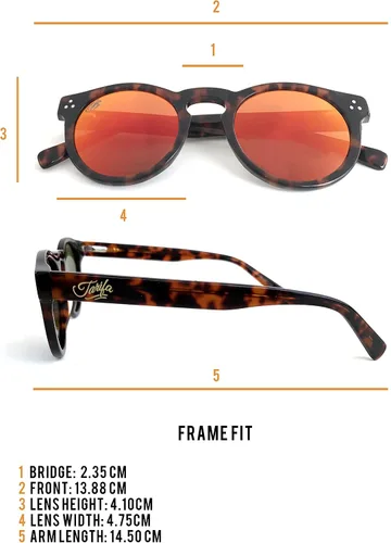 Vista 3 de Gafas de sol redondas Tarifa con lentes espejadas polarizadas