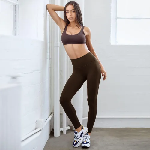 Vista 2 de Paquete de 4 leggings para mujer, diseño suave de tiro alto, con control de abdomen, no se traslucen, pantalones deportivos de yoga negros