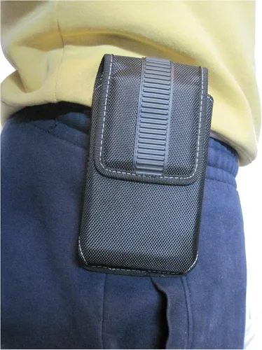 Vista 2 de Funda de nailon para teléfono celular para iPhone 11 (2019), XXL, resistente con soporte fijo para cinturón, cierre magnético, se adapta a fundas