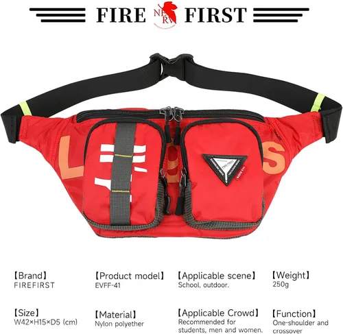 Vista 5 de Evangelion - Cangurera cruzada - Riñonera para cinturón, bolsas de hombro para el pecho