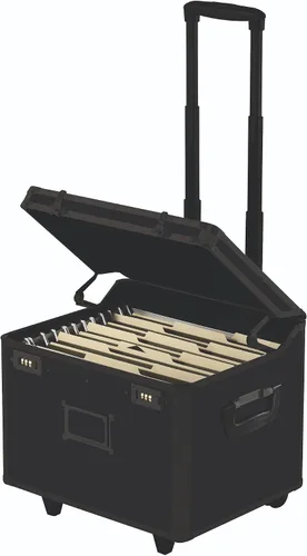 Vista 13 de Vaultz Caja de almacenamiento portátil de archivos con asa, 14.5 x 17.5 x 15.5 pulgadas, caja de seguridad móvil tamaño carta/legal, gabinete