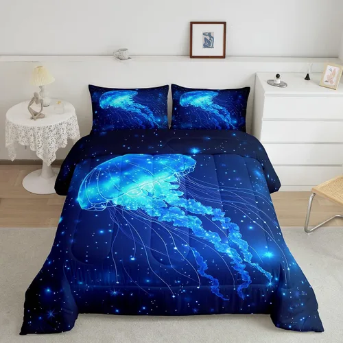 Vista 253 de Erosebridal Juego de edredón de hojas de cannabis, juego de ropa de cama de marihuana con estampado colorido de plantas, decoración bohemia de 2