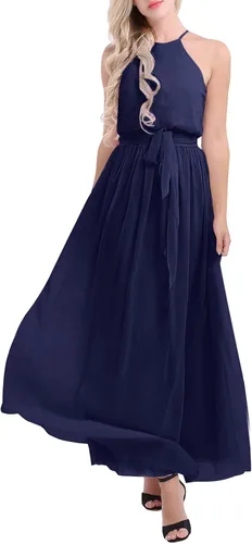 Vista 4 de iiniim - Vestido largo de gasa para mujer