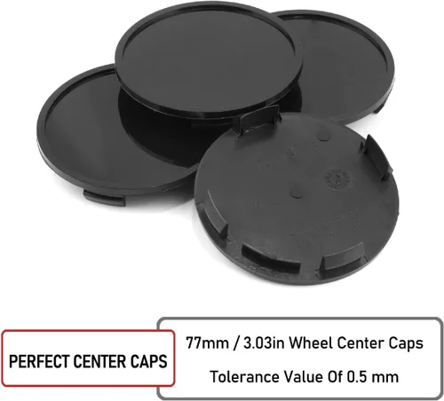 Vista 7 de RTrhinotuning 4 tapas centrales de rueda de 3.03 pulgadas / 3.031 in, base negra para accesorios de llanta de rueda Expedition 2015-2019 F150