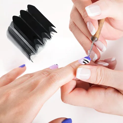 Vista 5 de 1560 calcomanías de uñas de punta francesa, autoadhesivas, puntas francesas, guías de uñas, tiras de manicura francesa, herramienta de uñas de punta