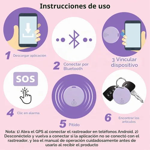 Vista 8 de Aircawin Mini rastreador GPS, localizador de artículos clave, aplicación sin tarifa mensual para iOS/Android 2023 más reciente, rastreador