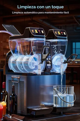 Vista 3 de 30L Commercial Slushie Machine 2-Tank Frozen Drink Maker for Margarita
