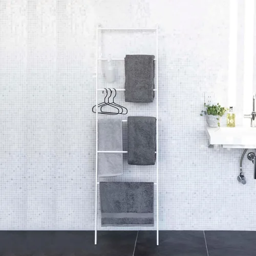 Vista 2 de Yamazaki Colgador de escalera inclinada para el hogar - Soporte para estante de almacenamiento de baño