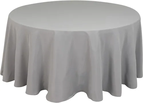 Vista 8 de Balsa Circle Manteles redondos color beige de 120 pulgadas de tela de alta calidad, manteles de tela para bodas, fiestas, recepción, banquetes