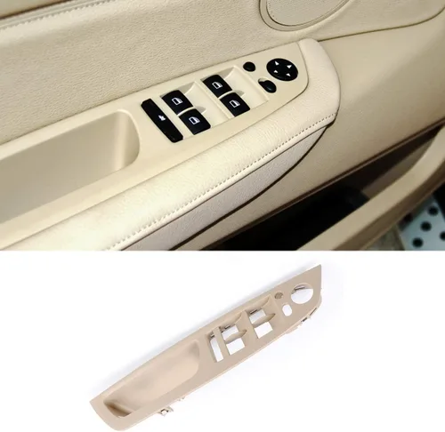 Vista 12 de TTCR-II Compatible con 2007-2013 BMW X5 cubierta para manija de puerta X6 2008-2014, 3 piezas de cubierta interior de manija de puerta beige para X5