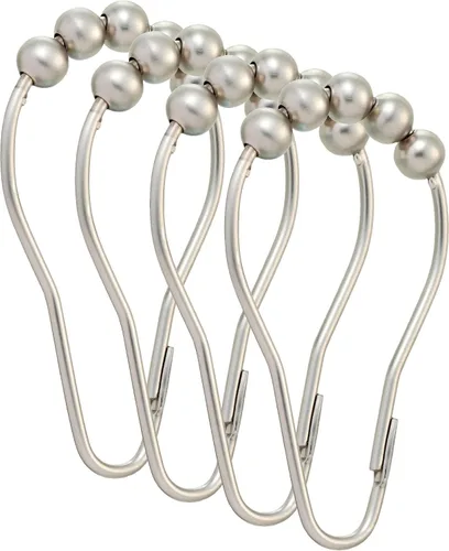 Vista 12 de Moen SR2100BN - Anillos enrollables para cortina de ducha, paquete de 12, níquel cepillado
