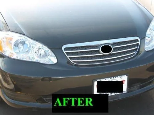 Vista 5 de Compatible con kit de parrilla cromada Toyota Corola 2005-2008 2006 2007 05 06 07 08 S CE LE XRS