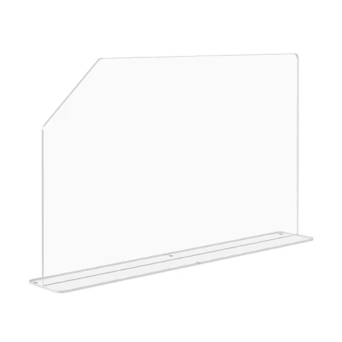 Vista 11 de Protección contra salpicaduras de acrílico transparente con abertura de fácil acceso, protector de una pieza independiente, barrera de 23.5" x 4.5