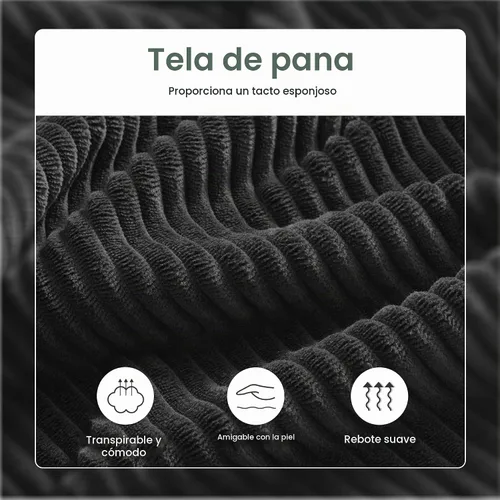 Vista 8 de YOUDENOVA Juego de 2 piezas de sofá cómodo, sofá biplaza * 2 con asientos profundos, sofá cama moderno para sala de estar, terciopelo negro