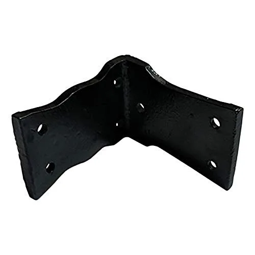 Vista 2 de Adonai Hardware "Arah" - Esquina en L de hierro antiguo negro (suministrado como 16 piezas por paquete) - Recubrimiento de polvo negro