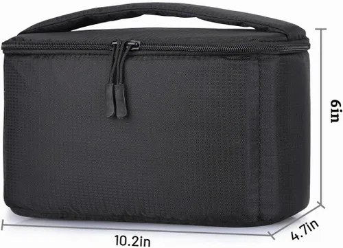 Vista 5 de Bolsa acolchada plegable S-ZONE para cámara DSLR SLR TLR Sony Canon Nikon o Flash Raindrop Proof, Fits in a Backpack, Suitable for Sony Canon